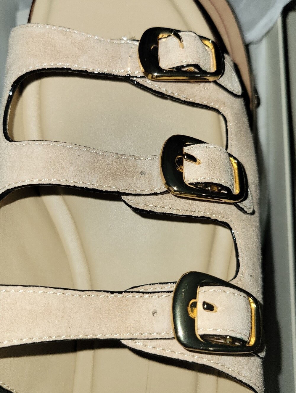 Dolce Vita Bamboo Nubuck Slides - Picture 6 of 9